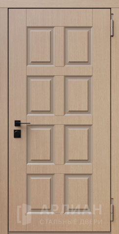 Фото «Уличная дверь с покрытием под дерево цвет серый матовый №734»