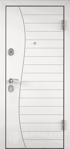 Фото «Матовая входная дверь стиль Лофт цвет белый матовый №26»